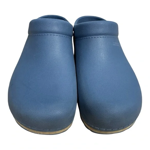 Dansko Kane Clogs Women’s Size 7.5-8 Blue Rubber Slip On Mule Waterproof Shoe - Picture 5 of 7